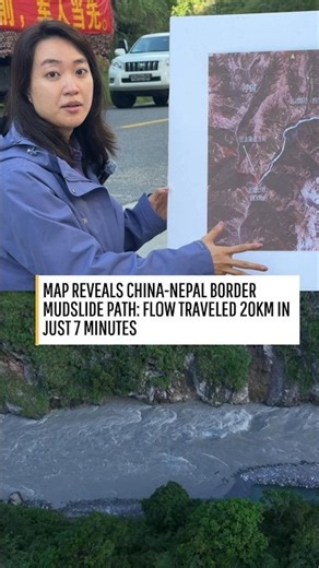 Map reveals mudslide's deadly path: 20km swallowed in 7 minutes