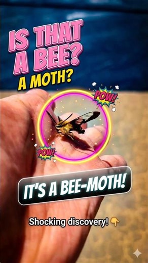 I Found a "Bee-Moth"! 🙌🏼👀 SHOCKING Mimic! 🌸🚁🐝 #nature #insects