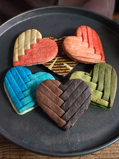 Weave Love Chocolate Cookie Cocoa 愛を編むウィーヴ・ラブ・チョコレート・ココアクッキー #tiktokfood #asmr #chocolate #valentinesday