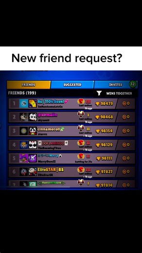 Adding content creators to my friend list #shorts #viralshort #brawlstars #fypシ