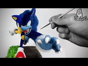 Create Sonic & Werehog with Clay / make figure / Clay tutorial [ kiArt ]