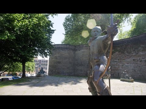 Nottingham, England UK 4K Travel Walking Video