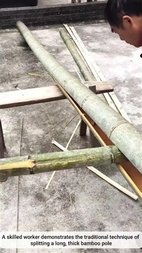 Splitting Bamboo by Hand 🎋