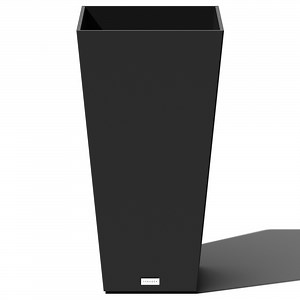 Veradek V-Resin Taper Tall Plastic Planter - Black - 30 in.