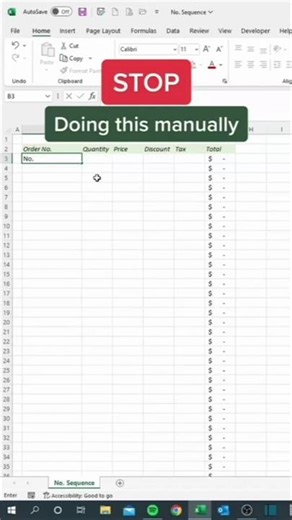 How to sequence function in excel | no sequence number