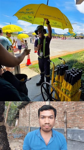 Passengers Get Umbrellas Before Boarding Plane ✈️