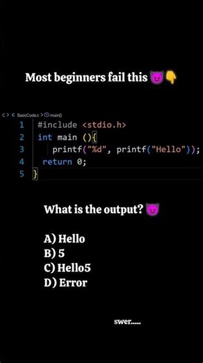 Only Smart Coders Get This 😈 | printf Inside printf (C)