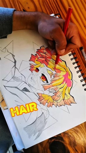 Zenitsu's hair #anime #nezukofanart #demonslayer #zenitsuagatsuma #ufotable