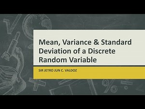 [TUTORIAL] MEAN, VARIANCE & STANDARD DEVIATION | Discrete Random Variable (Tagalog - English)