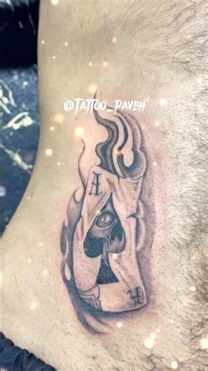 Meaning of the Tattoo ♠️ The Ace of Spades is a symbol associated with both luck and death #tattoo