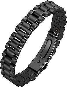 Jecanori Ultra Strength Magnetic Bracelets for Men - Men's Hematite Bracelet, Jewellry Gift with Sizing Tool for Perfect Fit