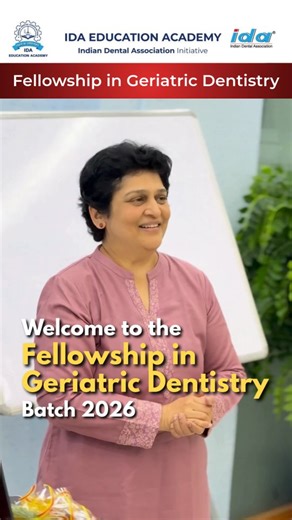 Module 1 Highlights | Fellowship in Geriatric Dentistry (Batch 2026) — IDA Education Academy x AGeD A warm welcome to our participants and sincere gratitude to the faculty who set the tone and braced the inauguration: Dr Padmanabhan, Dr Smita Athavale, Dr George John, Dr Nitin D. Barve, Dr. Sanjay Joshi, Dr Asha Narde, Dr Pratima Murur, and Dr Sucheta Sathe. This fellowship has been designed as a comprehensive academic clinical program, with a strong blend of offline and online learning so you g