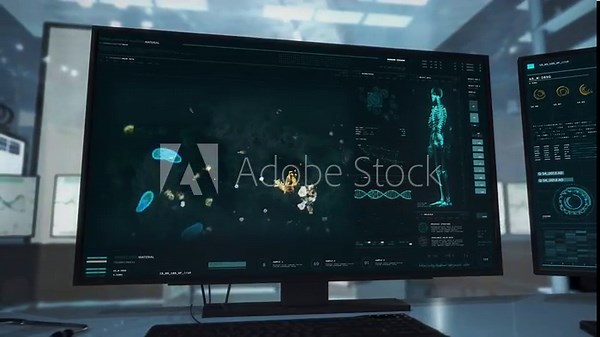 Paramecium Bacteria Organism Researched By Innovative Microscope Interface. Paramecium Bacteria Organism Study For Modern Biology Science. Paramecium Bacteria Organism Microscopic Analysis Interface