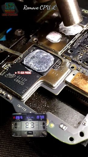Remove CPU iC from Board PCB #fypシ #smartphone #repair #automobile #gadgets #fypyoutube