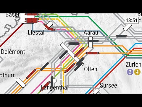 Evolution of the network of the Swiss federal railways [SUB]