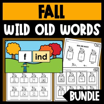 Fall Wild Colt Words Wild Old Words Closed Syllable Exceptions Scarecrow Bundle