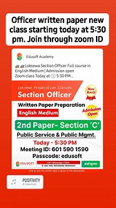 4.6K views | Loksewa Section Officer Full course in English Medium...