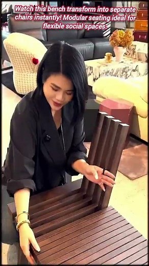 Innovative Bench Splits into Comfortable Individual Chairs.