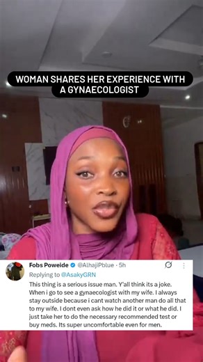 More Juicy News B4 D Last Post on Instagram: "Woman shares her experience with a gynaecologist as she urges more women to study gynaecology"