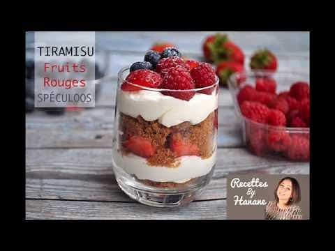 Tiramisu aux fruits rouges et spéculos très facile