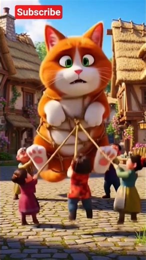 "Giant Cat & Brave Mouse – 3D Pixar Adventure! #GiantCat #BraveMouse #PixarFun"