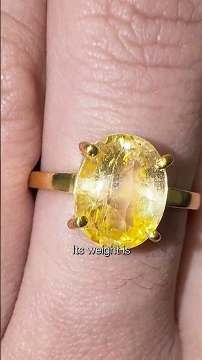 Natural Yellow Sapphire | Original Ceylon Pukhraj | Lab Certified & Non-Heated Gemstone.