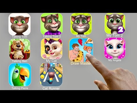 Talking Tom,My Tom,My Tom 2,Talking Ben,My Cat,My Angela,Draw Master,Talking Pierre,Cat Runner
