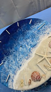 1.5K views · 98 reactions | Ocean Clock ️ For sure some tropical vibes with this piece  Wooden clock blank from @craftedelementsco link in bio to save 10% @superclearepoxy Designer Art Resin, use code Tidalwave to save 5%, link in bio. #superclearpartner #coastalstyle #tropicalvibes #oceanart #shellart #reels #beachhomedecor #functionalart #satisfying #explore #coastaldecor #oceanlover #tidalwaveresin | Tidal Wave Resin | Facebook