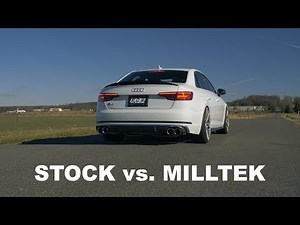 Audi B9 S4 Milltek Catback Exhaust Sound (vs. Stock)