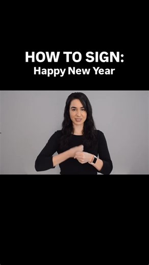 Ashley Clark | Sign Language on Instagram: "I almost forgot to show how to sign, “Happy New Year!” 😅 Here’s a repost showing how to sign it! There will be more videos like these next year… NEW ones!! 😄 Happy New Year!! ☺️ P.S. Is this video too slow? 🙃 Or is the speed good? —— Want to learn sign language? I recommend starting with learning the alphabet. It will help you learn new signs more easily.👇🏼 Fingerspelling 101 Course is great for those who haven’t learned the alphabet yet or for th