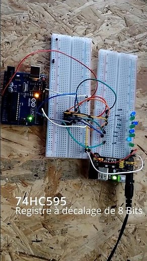 LAB : 74HC595 Registre à décalage de 8 Bits
