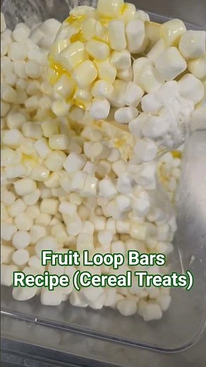 Fruit Loop Bars Recipe (Cereal Treats) Comment for recipe .. #cereal #snacks #recipe #sweet #yummy