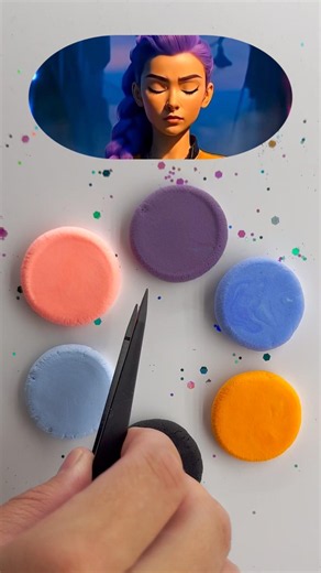 K-pop Demon Hunters color mixing #satisfying #colormixing #art