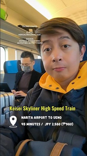 Keisei Skyliner | Narita Airport to Ueno Tokyo Japan 🇯🇵🚄