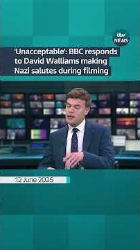 BBC responds to David Walliams making Nazi salutes during filming | ITV News #bbc #davidwalliams