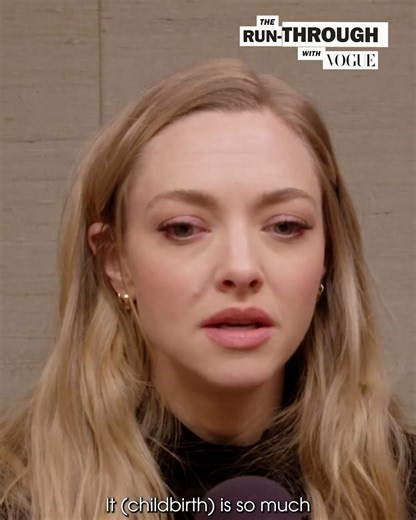 Vogue on Instagram: "Fresh off a flight from Los Angeles, Amanda Seyfried (@mingey), Vogue’s January cover star, stopped by #TheRunThrough to talk awards season, her role in Mona Fastvold’s "The Testament of Ann Lee," and her daughter's reaction to watching "Mean Girls" for the first time this week. Tap to listen to the full conversation."