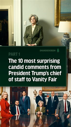 🌲 Maine Newsroom on Instagram: "12/16 Part 1 of the 10 most surprising candid comments from President Trump’s chief of staff, Susie Wiles, given across 11 interviews with Vanity Fair #maine #MEpolitics #republican #maga #trump #bangor #bangormaine #augustamaine #lewiston #portlandmaine #yorkmaine"