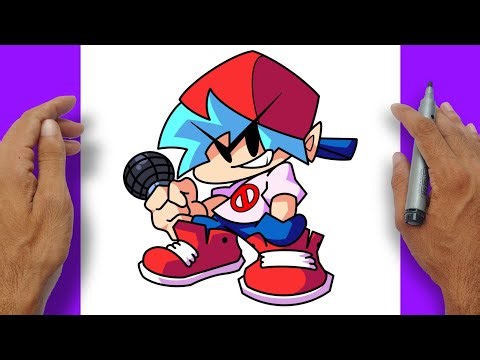How to draw BOYFRIEND from FNF | Friday Night Funkin