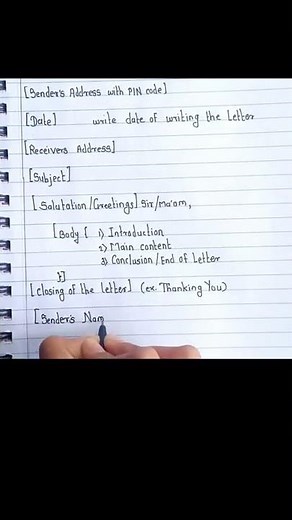 Formal Letter Writing Format In English #shorts #short #rajsLearningCorner