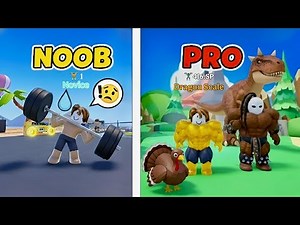 I Challenge BIG TURKEY PET 🦃 NOOB TO PRO & Gym Star Simulator (Roblox)