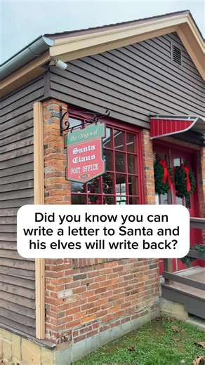 Did you know you can write a letter to Santa… and his elves WILL write back?! 🎄 In Santa Claus Indiana is the Original Santa Claus Post Office. Inside the cozy building you’ll be greeted by an elf who will tell you how to write a letter to Santa. Once delivered in the mailbox, ring the bells to let Santa & his elves know your letter has been sent! They’ll get hard to work to write you a letter back. People all over the world can send Santa letters here. Here’s how to address your letter: Santa 