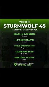 *NEW* STURMWOLF 45 SMG in BO7 has NO RECOIL! 🔥 (Best Sturmwolf 45 class Setup) Season 1 Reloaded