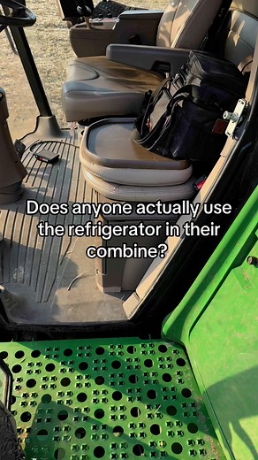 1.2M views · 6.7K reactions | When we bought this combine used the fridge didn’t work. We switch who is in each piece of equipment so often that it doesn’t really make sense to transfer food into the fridge but I wanna know if other use the fridge! #farmwithzoe #combine #johndeere | Farmwithzoe | Facebook