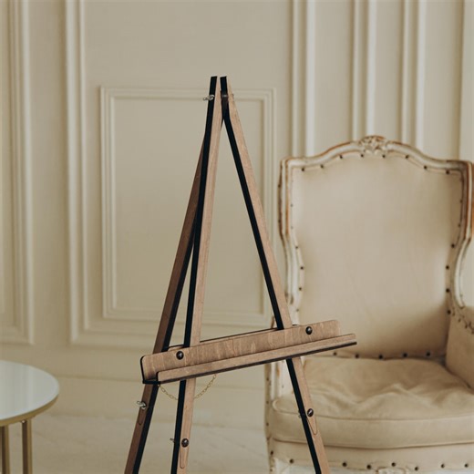 Rustic Wood Floor Easel: Wedding Sign & Canvas Display Stand - Etsy