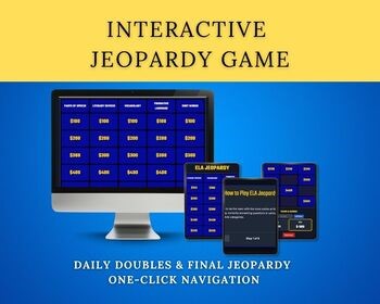 No-Prep ELA Jeopardy | A Fun & Interactive Game, ready to play