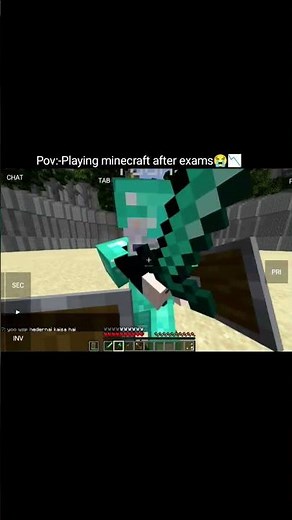 Playing Minecraft after months😭😭
