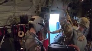 Great POV of a Double Door Static Line Airborne Jump. You can see when you jump from each door at the same time you have to have your eyes open and ready to avoid other jumpers to avoid getting tangled with them. AATW! Airborne All The Way! | Special Warfare Airmen