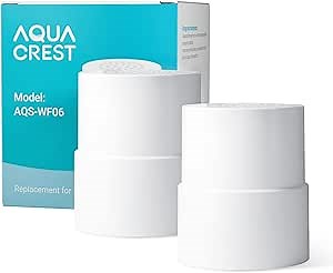 AQUA CREST Shower Filter Replacement for JOLIE® FILTERED SHOWERHEAD, High Pressure Shower Filter Replacement Cartridge For Healthier Hair and Skin, 2 Pack