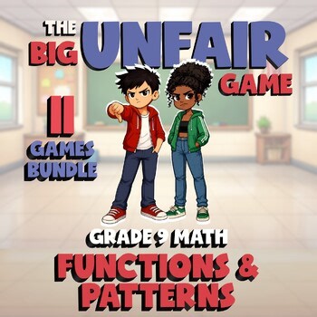 11 BIG UNFAIR Math Games - Functions & Patterns - Grade 9 No Prep Review