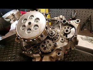1:11 YZ250F 2019-2023 Full Motor Rebuild (Part 3) Crankshaft installed engine installed in the bike.